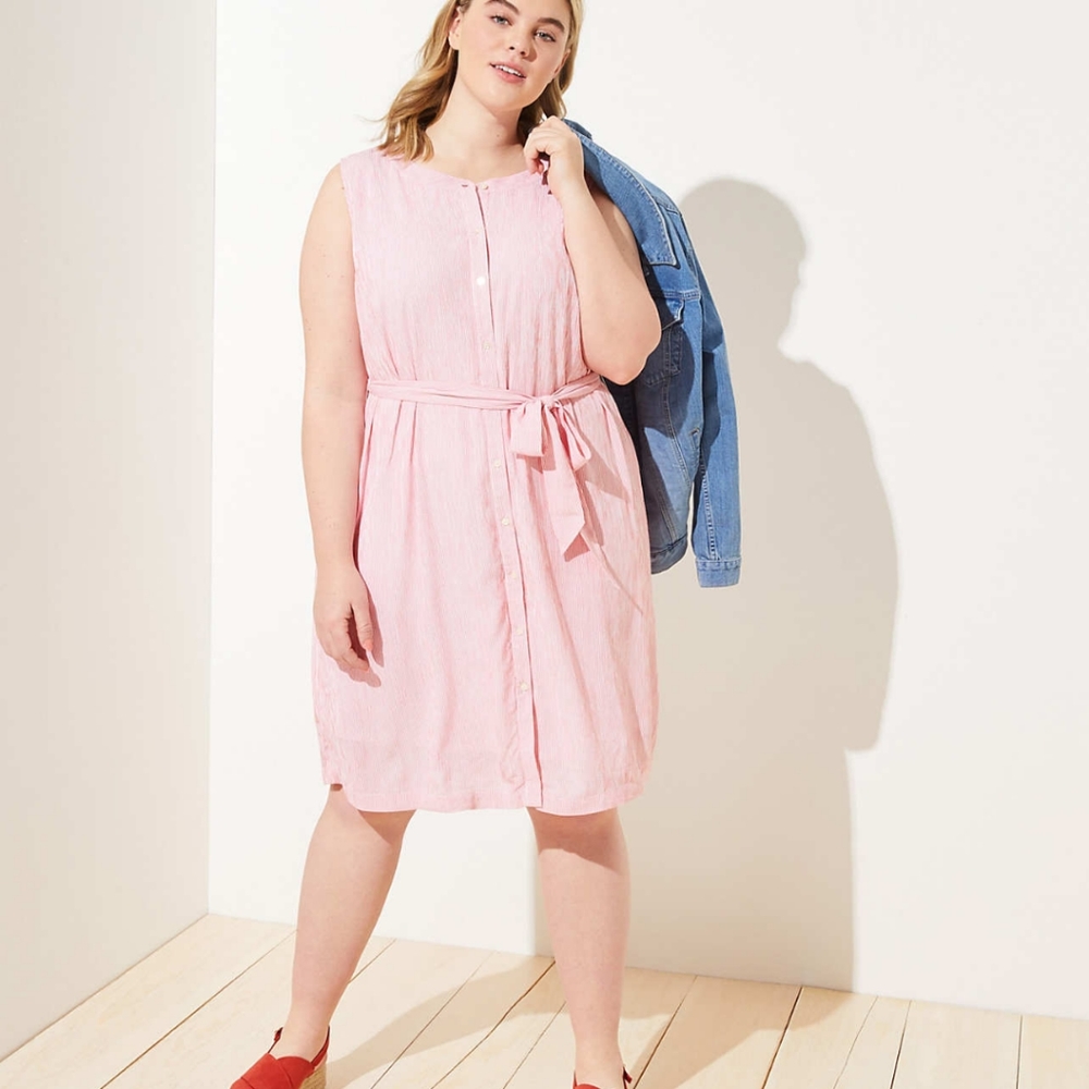 Loft Tie Waist Shirtdress